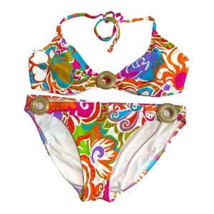 Trina Turk Multicolor Floral Bikini